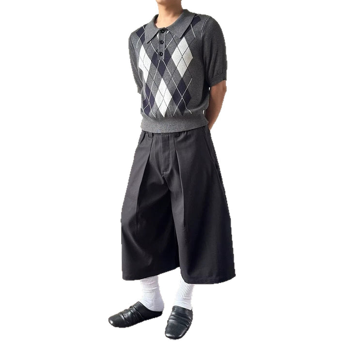 Herren modische Strick-Polo mit Grafiken Drune