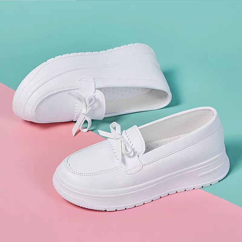 Damen Komfortable Slip-On Sneakers mit eleganter Schleife Drune