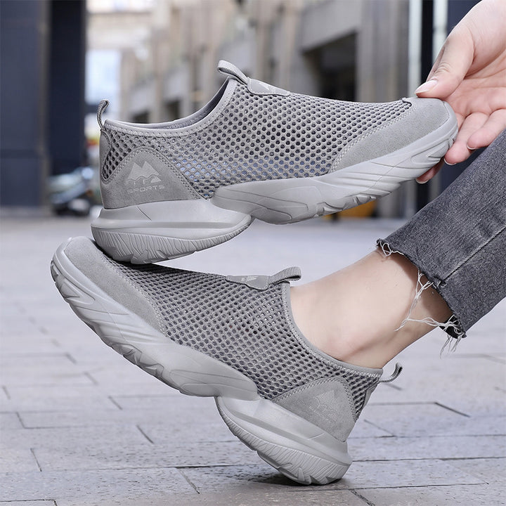 Unisex Atmungsaktive Mesh-Slipper mit gedämpfter Profilsohle Drune