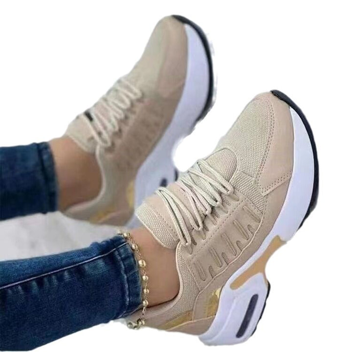 Damen Chunky-Plateau-Sneaker mit luftgepolsterter Sohle und atmungsaktivem Mesh-Obermaterial Drune
