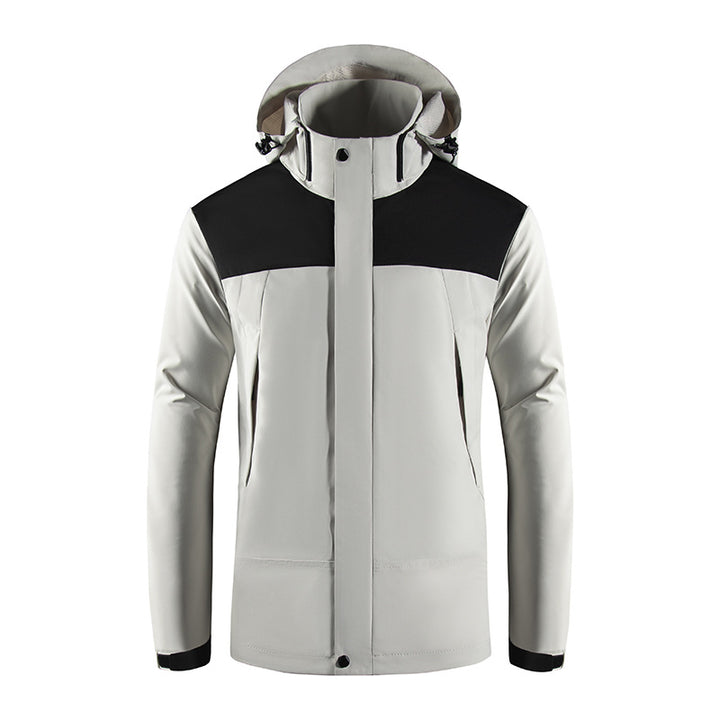 Herren Wind- und Wasserabweisende Softshelljacke mit Kapuze und verdecktem Reißverschluss Drune