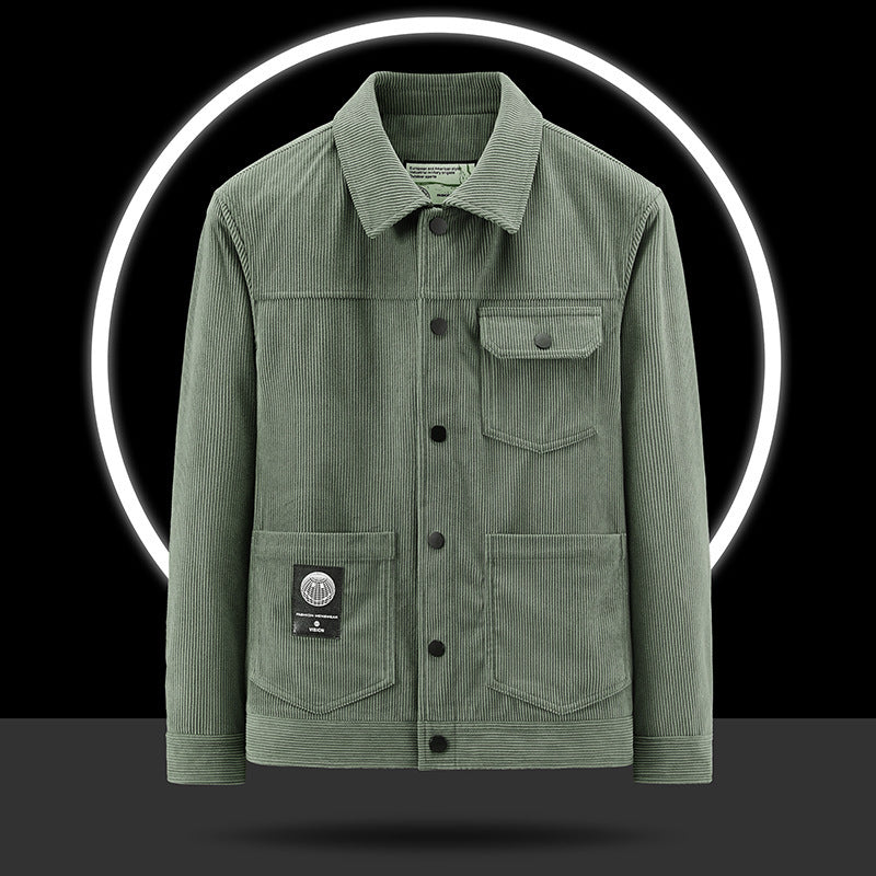 Herren Lässige Cordjacke mit praktischen Taschen Drune 1787797822