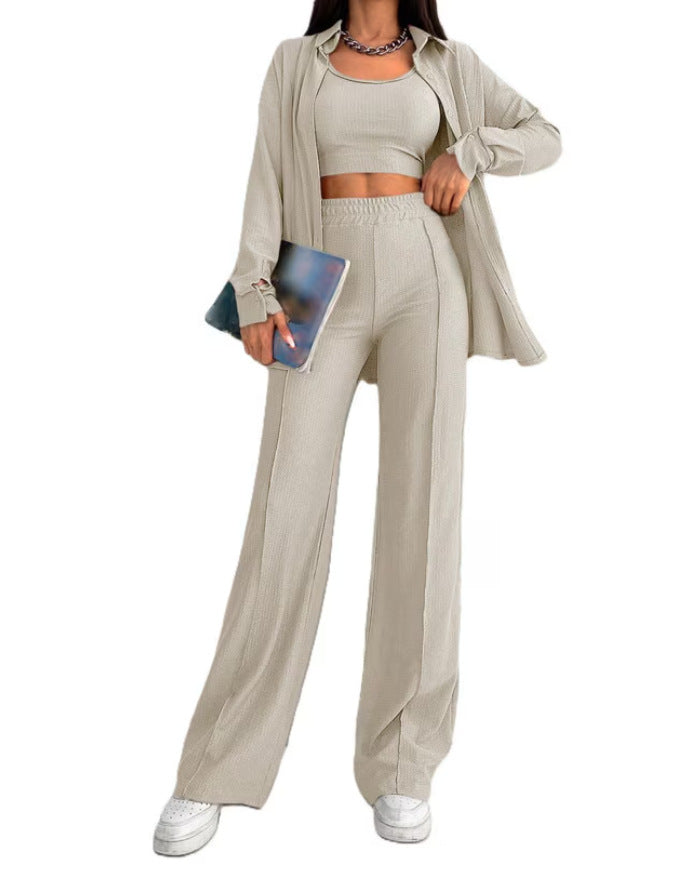 Damen Lässiges Zweiteiliges Set mit weitem Schnitt Drune
