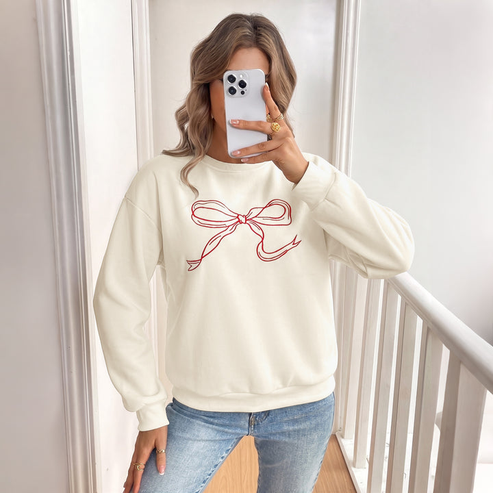 Damen Sweatshirt mit Schleifenmotiv Drune