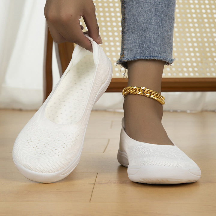 Damen Atmungsaktive Strick-Slipper mit ergonomischem Memory-Fußbett Drune