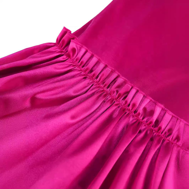 Damen elegante Palazzo-Hose mit Rüschendetails Drune