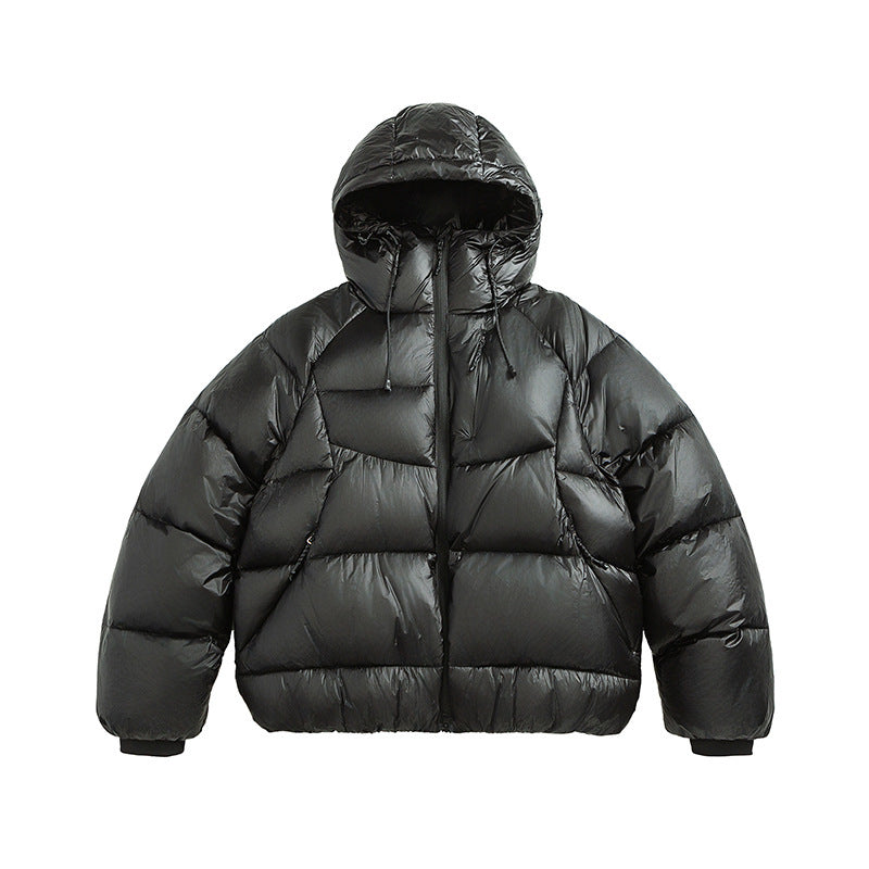 Unisex Stepp-Daunenjacke mit Kapuze und leichter Wärmeisolierung Drune