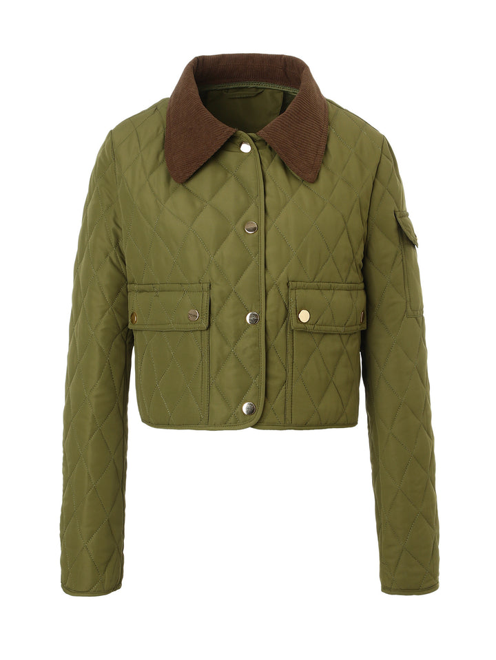 Damen Modische Kurzjacke mit Steppdesign Drune
