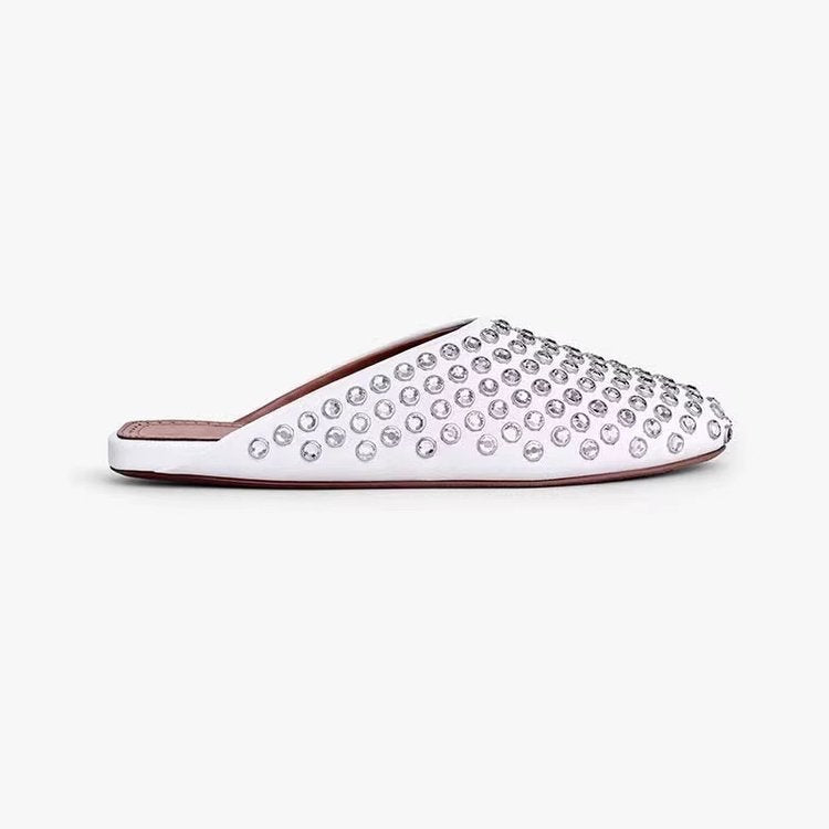Damen  veredelte Mary‑Jane Ballerina mit Strassbesatz und verstellbarer Metallschnalle Drune