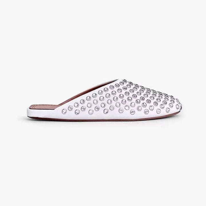 Damen  veredelte Mary‑Jane Ballerina mit Strassbesatz und verstellbarer Metallschnalle Drune