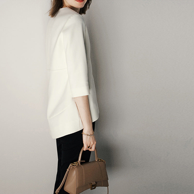 Damen Elegante und stilvolle Bluse mit Perlen-Detail Drune