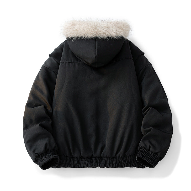 Herren Modische Camouflage-Winterjacke mit abnehmbarer Kapuze Drune