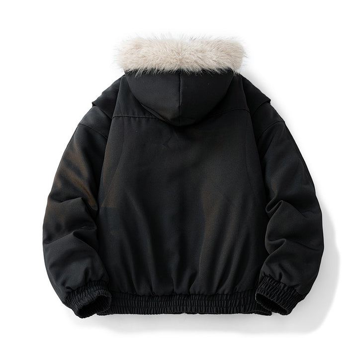 Herren Modische Camouflage-Winterjacke mit abnehmbarer Kapuze Drune