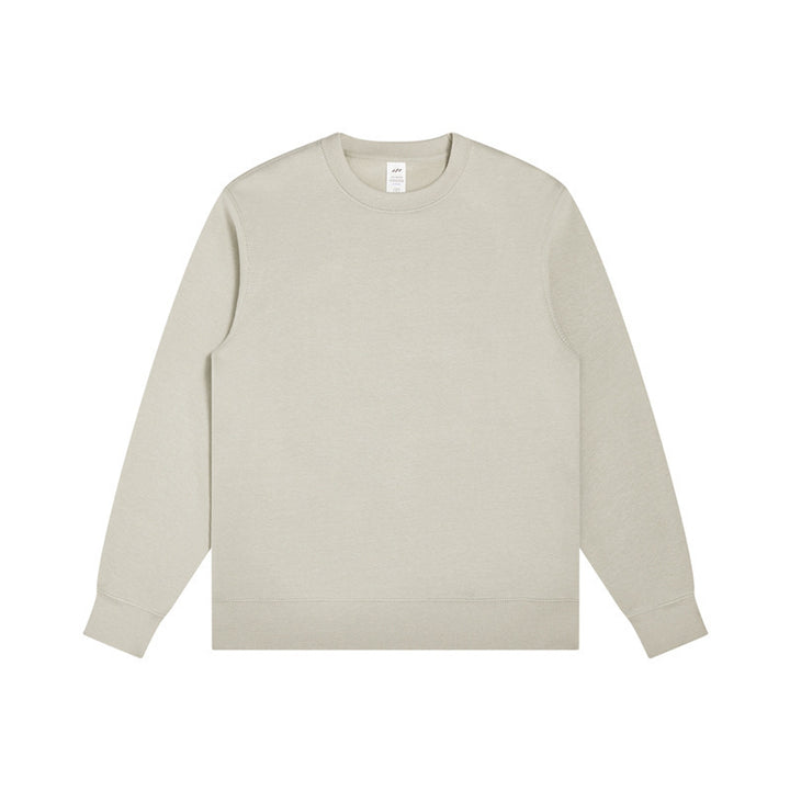 Unisex Minimalistisches Baumwoll-Sweatshirt mit Rundhals, Rippbündchen & Relaxed Fit Drune