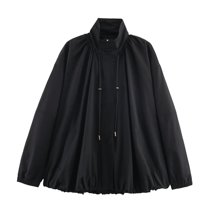 Damen modische Übergangsjacke mit hohem Kragen und lässigem Schnitt Drune