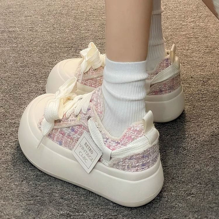 Damen Retro-Inspirierte Sneakers mit atmungsaktivem Obermaterial und modischem Design Drune