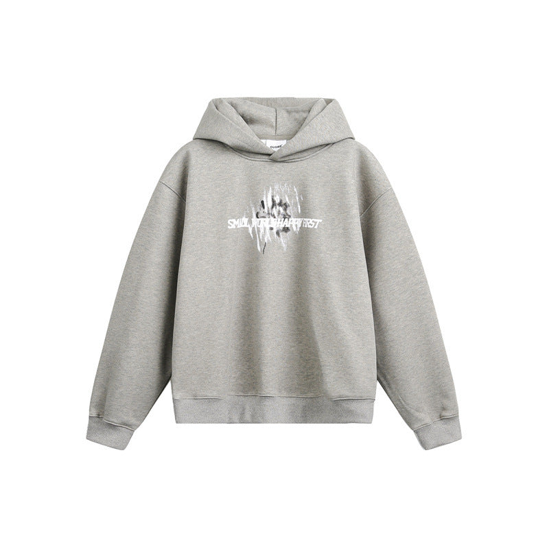Unisex Kapuzenpullover mit relaxed Fit und abstraktem Frontprint Drune