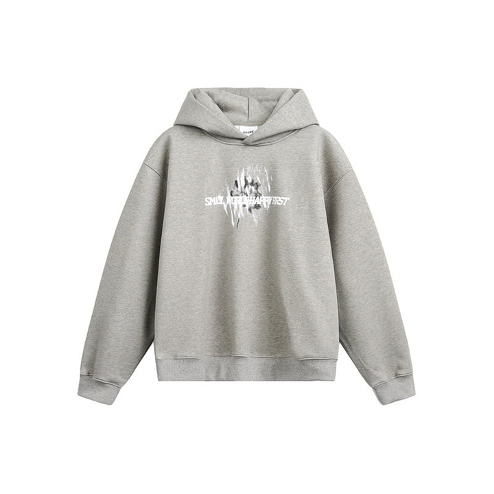 Unisex Kapuzenpullover mit relaxed Fit und abstraktem Frontprint Drune