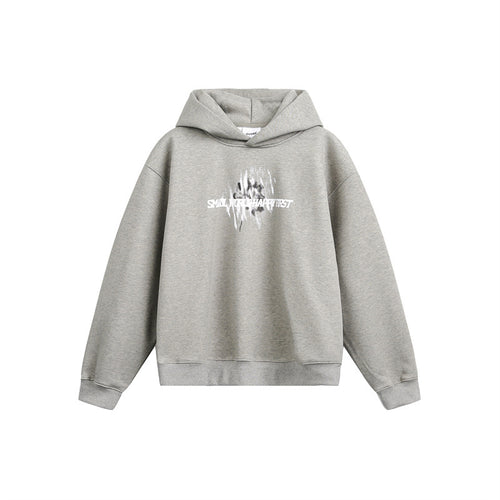 Unisex Kapuzenpullover mit relaxed Fit und abstraktem Frontprint Drune