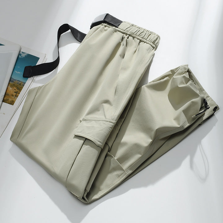 Herren Cargo-Jogginghose mit elastischem Bund, Kordelzug, verstellbarem Beinabschluss und aufgesetzten Taschen Drune