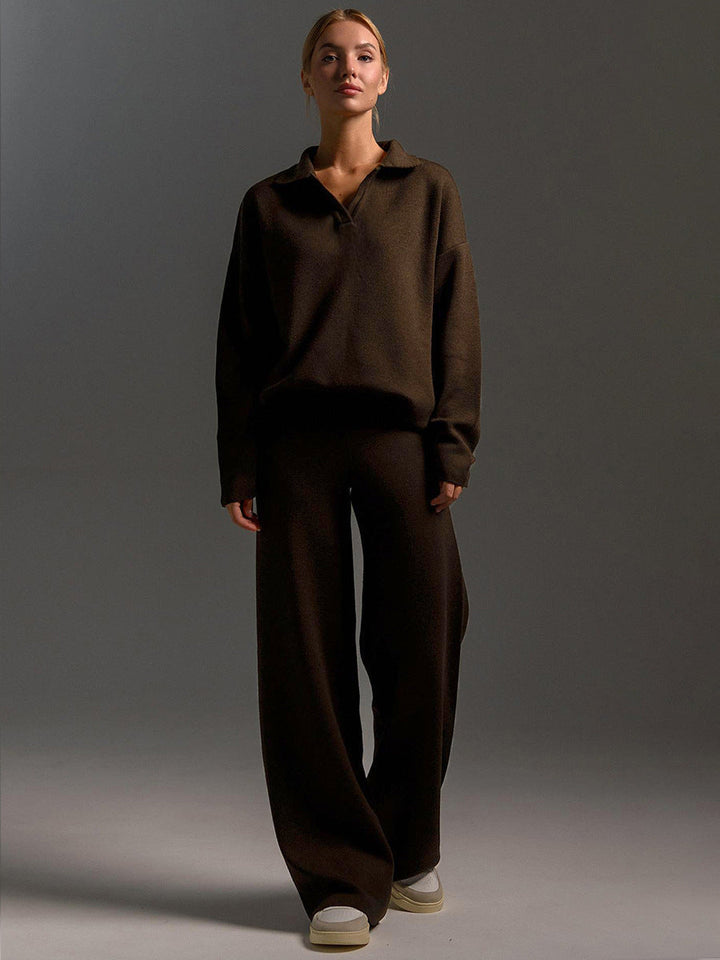 Drune | Lounge Satz mit Weiten Hose und Poloshirt