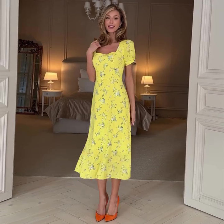 Damen Sommerkleid mit floralen Mustern Drune