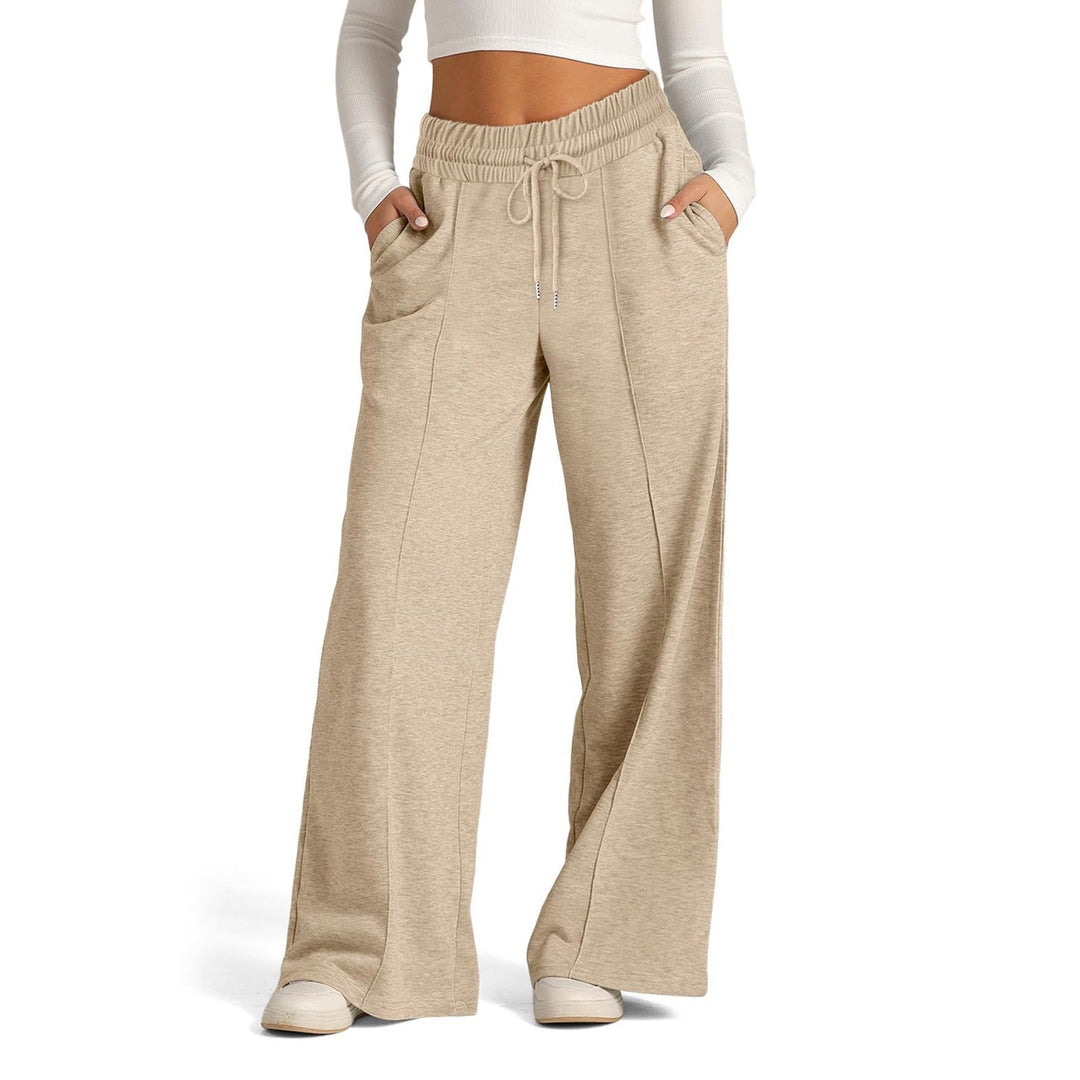 Damen Weit geschnittene Freizeithose mit elastischem Bund und praktischen Eingrifftaschen Drune