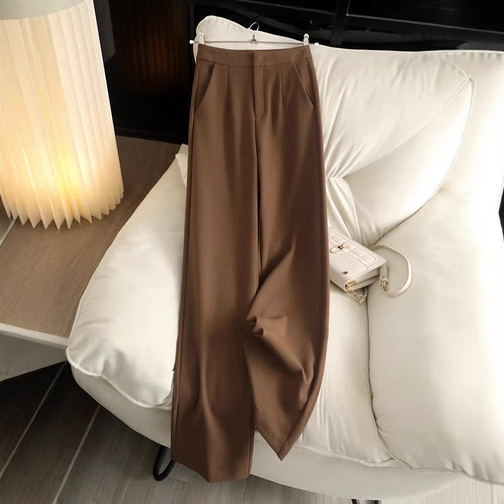 Damen Elegante hochtaillierte Stoffhose Drune