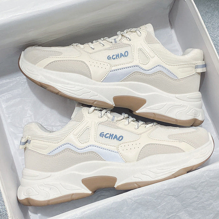 Damen Sportliche Sneakers mit gepolsterter Sohle und atmungsaktiver Oberkante Drune