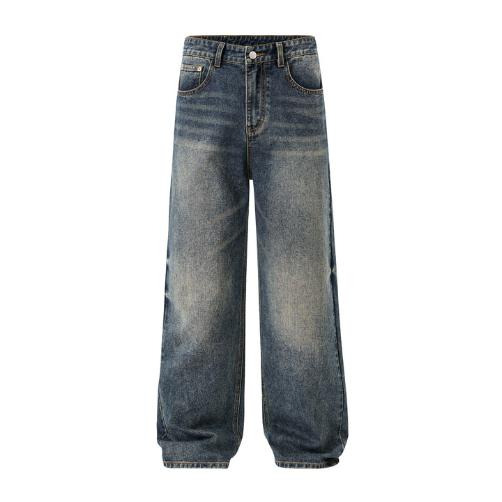 Herren Locker geschnittene Vintage-Denim Jeans mit extra weitem Bein Drune
