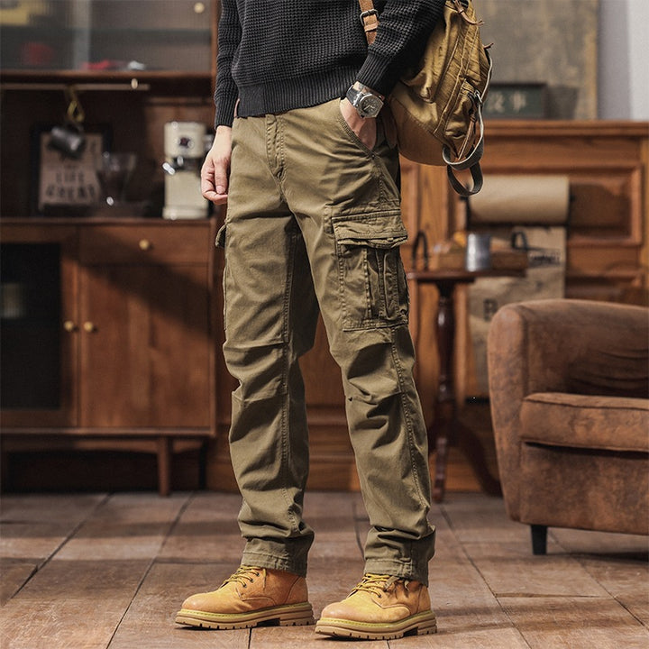 Herren Tapered Utility‑Cargo‑Hose mit Mehrfachtaschen und verstärkten Kniepartien Drune