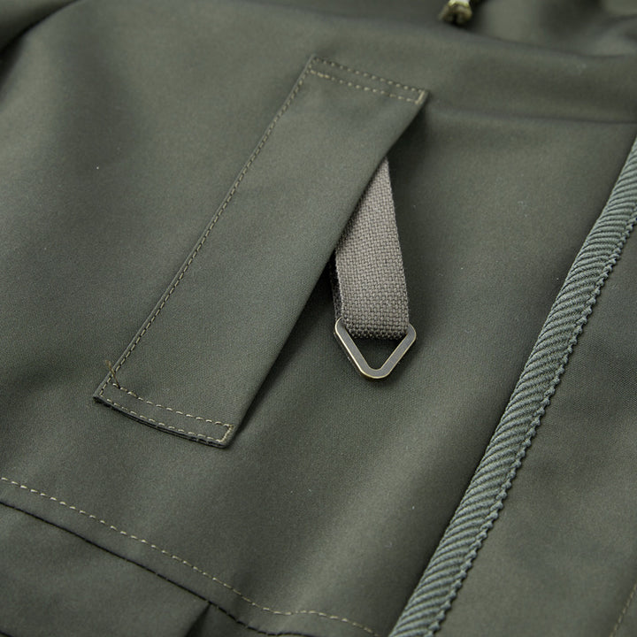 Herren  kälteproof Kapuzenparka mit vollem Sherpa-Innenfutter, Samtkragen und multifunktionalen Taschen Drune