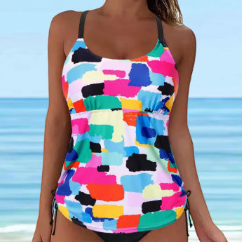 Damen lässiges Tankini-Oberteil mit Schnürung Drune