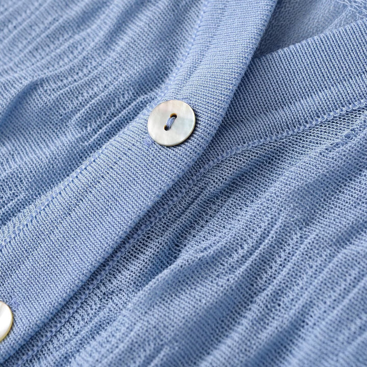 Damen elegante Strickjacke mit voluminösen Ärmeln Drune