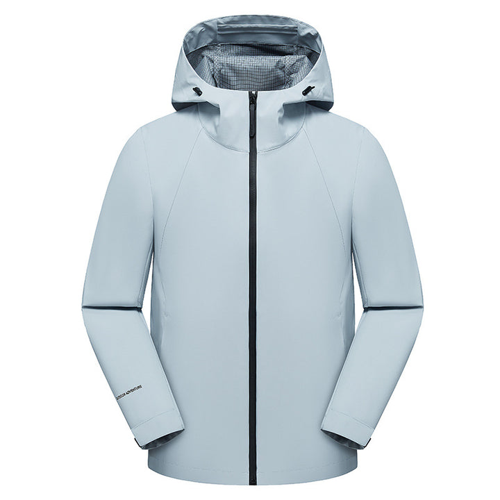 Herren dreilagige Softshell-Kapuzenjacke mit nahtversiegelter Wetterschutzmembran und ergonomischem Schnitt Drune