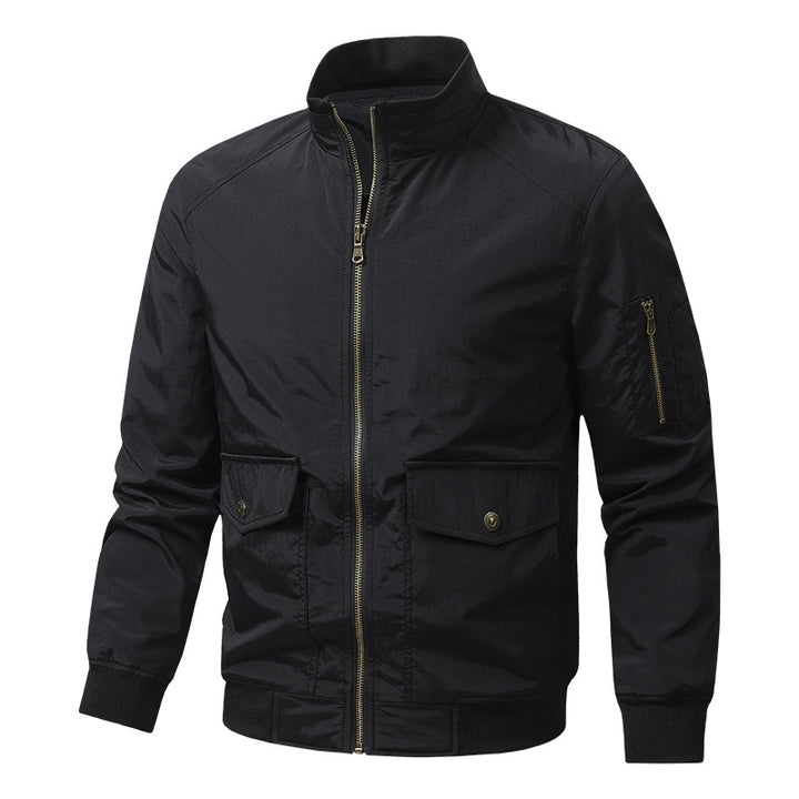 Herren Sportliche Jacke mit hohen Kragen und praktischen Taschen Drune