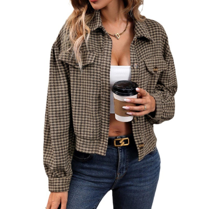 Damen Kariierte Overshirt Drune