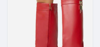 Femme Über-Die-Knie-Fashion-Stiefel mit Skulpturalem Design Drune
