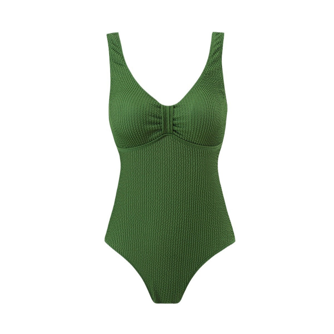 Damen Einteiler Badeanzug mit strukturierter Textur und figurschmeichelndem Design Drune