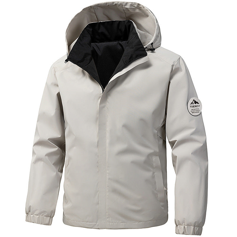 Herren technische Kapuzen-Softshelljacke mit verstellbarer Kapuze und Utility-Taschen Drune