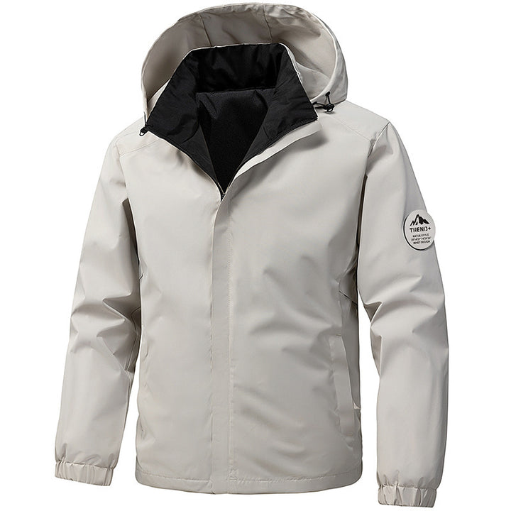 Herren technische Kapuzen-Softshelljacke mit verstellbarer Kapuze und Utility-Taschen Drune