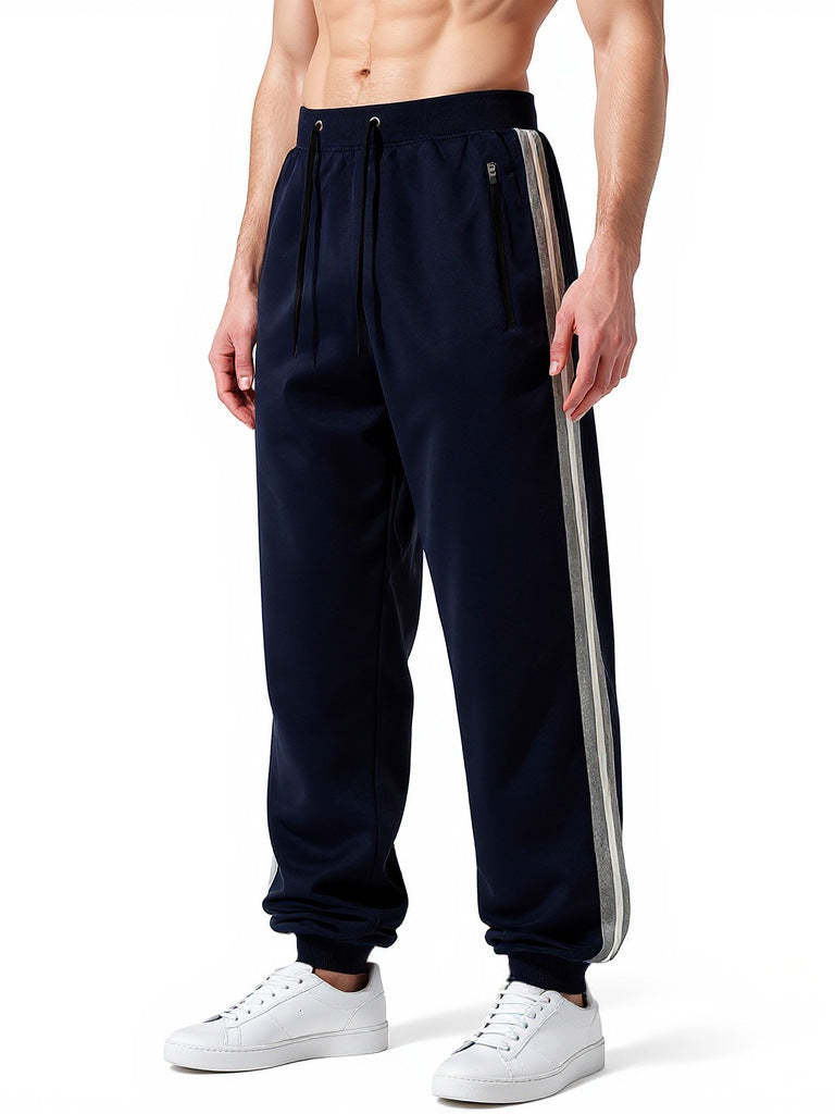 Herren Sportliche Jogginghose mit elastischem Bund und seitlichen Reißverschlusstaschen Drune