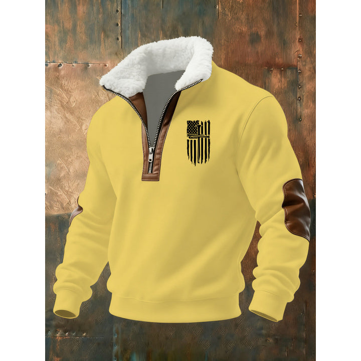 Herren Klassischer Kapuzenpullover mit Fleece-Detail Drune