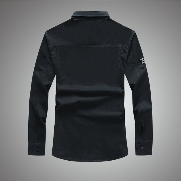 Herren Modische Baumwollhemdjacke mit praktischen Taschen Drune