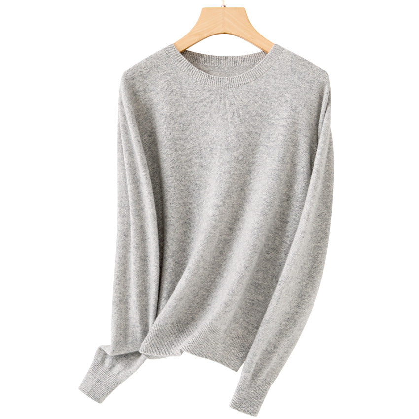 Damen Feiner Rundhals-Feinstrickpullover mit leichter Oversize-Passform Drune