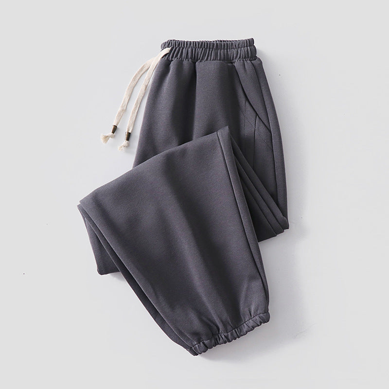 Damen Lässige Jogginghose aus weichem Baumwoll-Mix mit Tunnelzug und elastischen Knöchelbündchen Drune