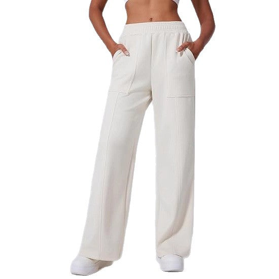 Damen Weite Jersey-Hose mit elastischem Bund und praktischen Taschen Drune