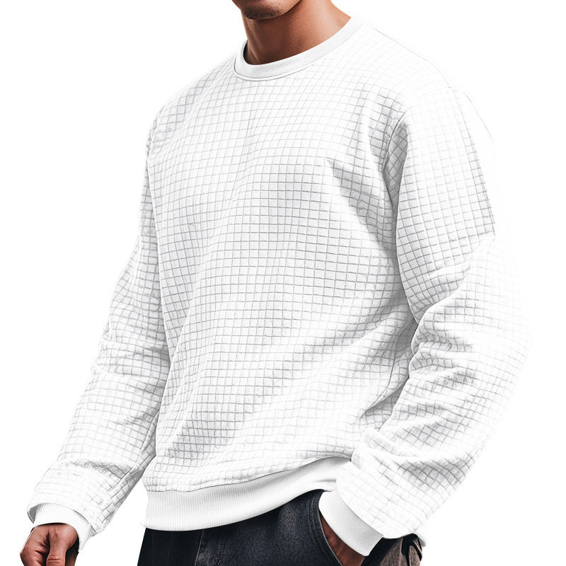 Herren Langarm-Sweatshirt mit strukturiertem Design und elastischen Bündchen Drune
