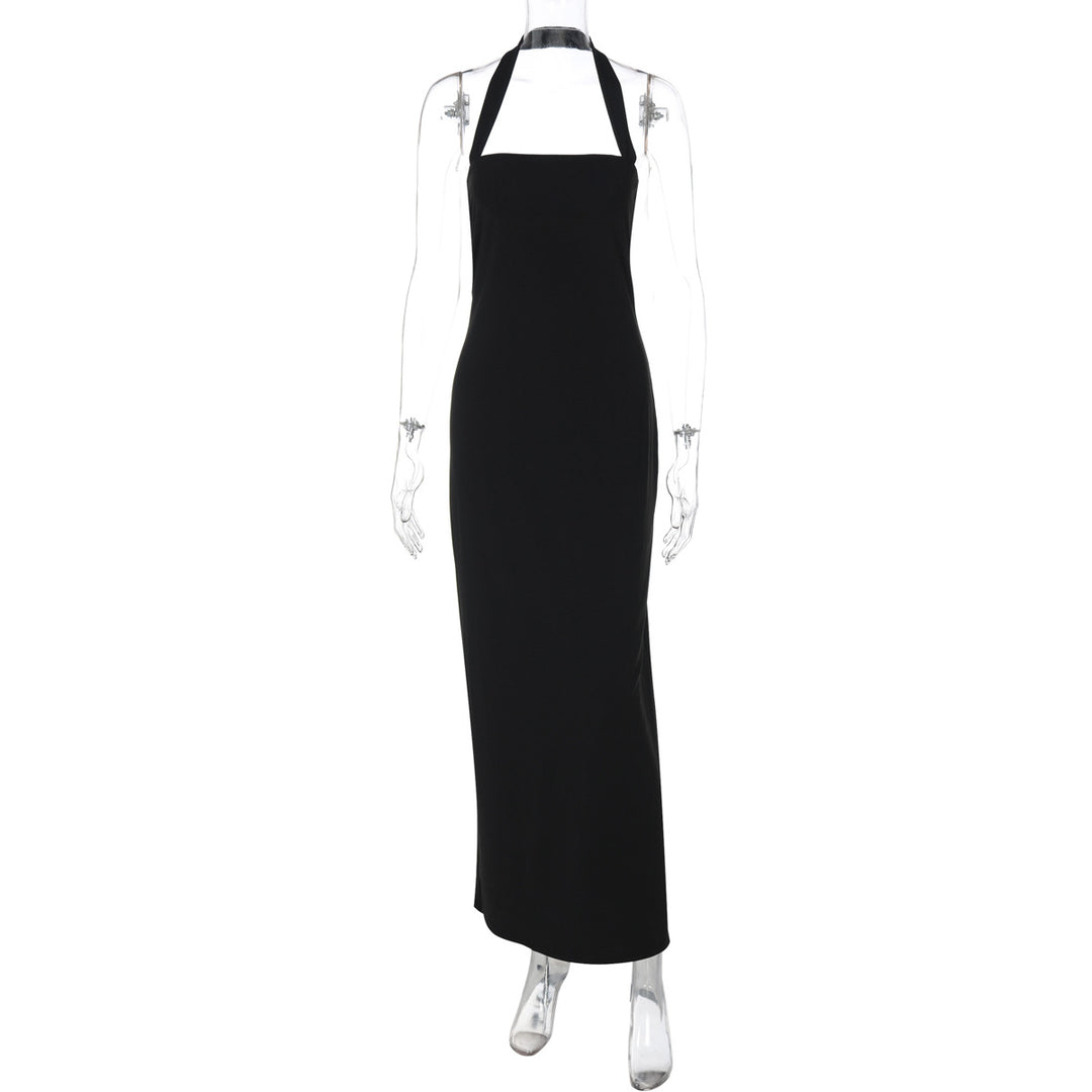 Damen Elegantes Maxikleid mit Halterneck und figurbetontem Schnitt Drune