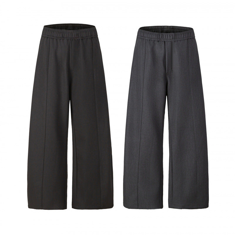 Damen Elegante Culotte-Hose mit weitem Bein, Bügelfalte und elastischem Komfortbund Drune
